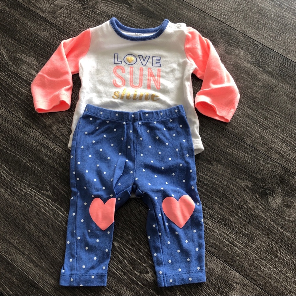Long sleeve onsie “love sunshine” & matching pants